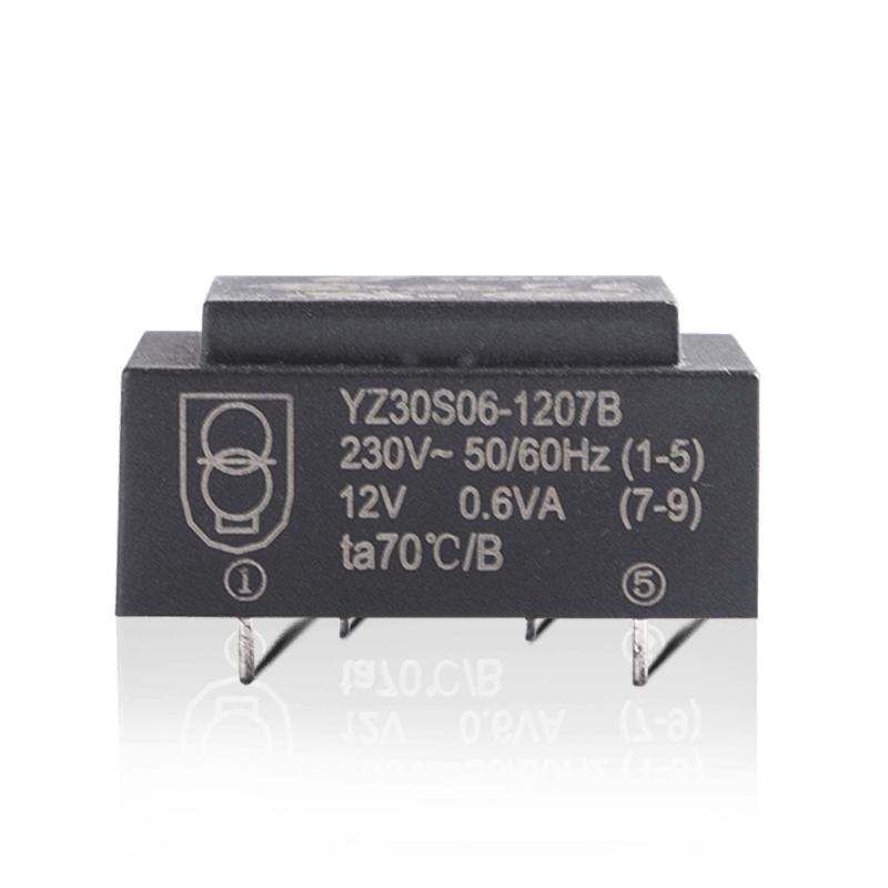 YZ30S08-1207B Niederfrequenz-Abwärtstransformator mit 0,8 VA für Leiterplattenmontage, 50 Hz